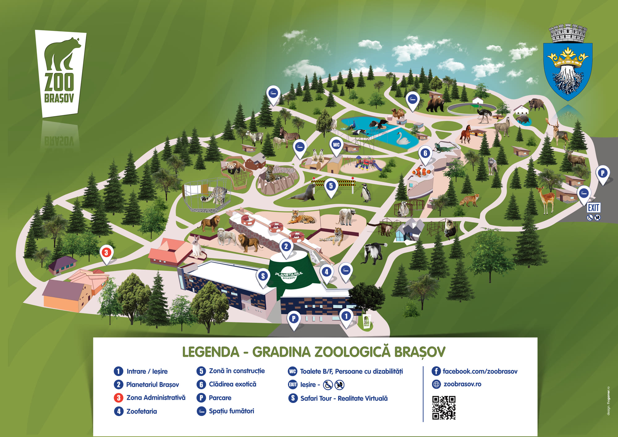 Harta grădinii zoologice din Brașov